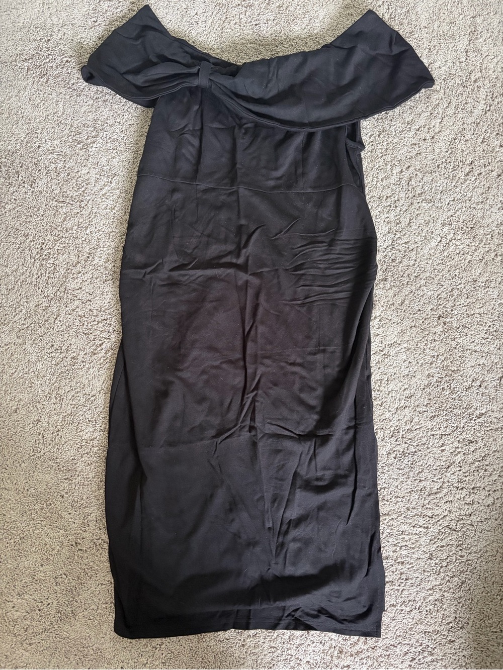 Off-Shoulder MATERNITY Black Women's Dress